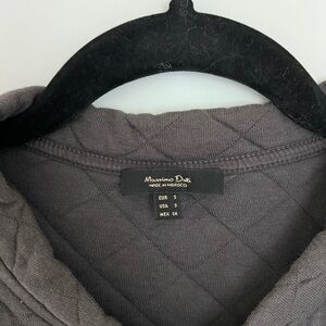 Massimo Dutti Charcoal Quilted Jacket